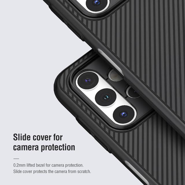 Nillkin Case Compatible with Galaxy A32 5G Cover, Hard CamShield with Camera Slide Protective Cover Drop Protection Cover [Built-in Lens Protector][ Designed Case for Samsung Galaxy A32 5G ] - Black - Black - SW1hZ2U6MTIxNDc1