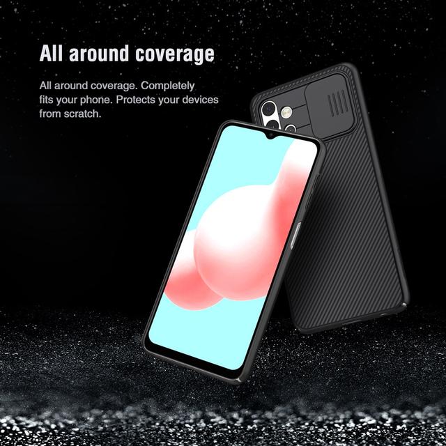 Nillkin Case Compatible with Galaxy A32 5G Cover, Hard CamShield with Camera Slide Protective Cover Drop Protection Cover [Built-in Lens Protector][ Designed Case for Samsung Galaxy A32 5G ] - Black - Black - SW1hZ2U6MTIxNDc5