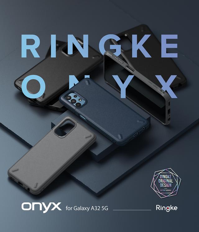 Ringke Onyx Cover Compatible with Samsung Galaxy A32 5G, Tough Rugged Durable Shockproof Flexible Premium TPU Protective Phone Back Case for Galaxy A32 5G - Black - Black - SW1hZ2U6MTI3ODQ3