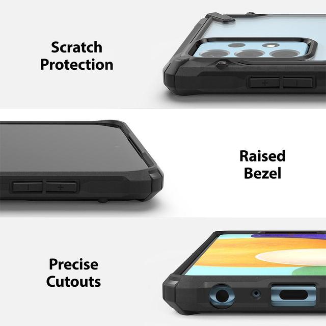 كفر حماية للموبايل Ringke  - Case Compatible with Samsung Galaxy A52 5G - Camo Black - SW1hZ2U6MTI5MzY4