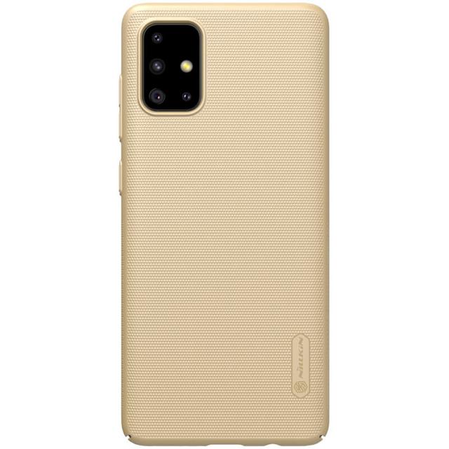 Nillkin Galaxy A71 Case Mobile Cover Super Frosted Shield Hard Phone Cover with Stand [ Slim Fit ] [ Designed Case for Samsung Galaxy A71 ] - Gold - Gold - SW1hZ2U6MTIyNTc4