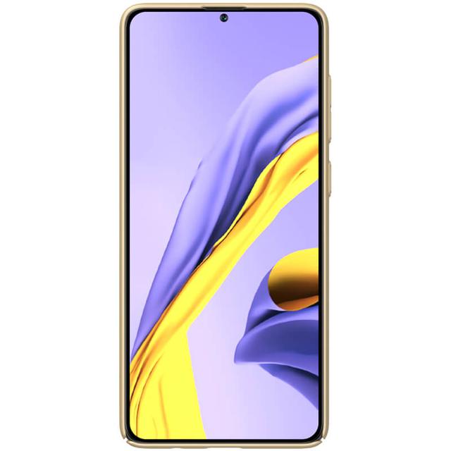 Nillkin Galaxy A71 Case Mobile Cover Super Frosted Shield Hard Phone Cover with Stand [ Slim Fit ] [ Designed Case for Samsung Galaxy A71 ] - Gold - Gold - SW1hZ2U6MTIyNTgw