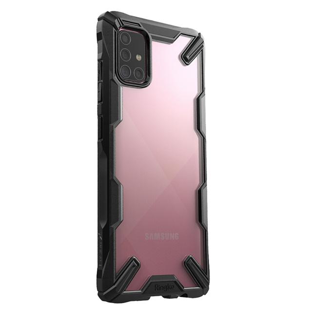 Ringke Case for Galaxy A71 Hard Back Cover Fusion-X Ergonomic Transparent Shock Absorption TPU Bumper Galaxy A71 Case Cover (Designed for Samsung Galaxy A71) - Black - Black - SW1hZ2U6MTI5Nzkw