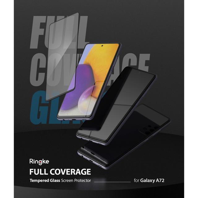 لاصقة حماية الشاشة Ringke Glass Screen Protector Samsung Galaxy A72  - Black - SW1hZ2U6MTMwMjEz