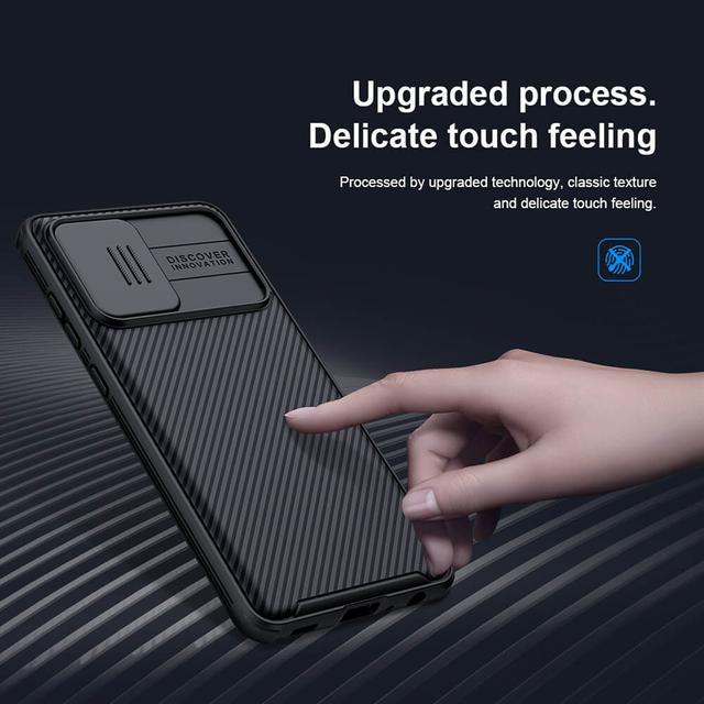 Nillkin Case Compatible with Galaxy A72 5G Cover, Hard CamShield with Camera Slide Protective Cover Drop Protection Cover [Built-in Lens Protector][ Designed Case for Samsung Galaxy A72 5G ] - Black - Black - SW1hZ2U6MTIxNTky