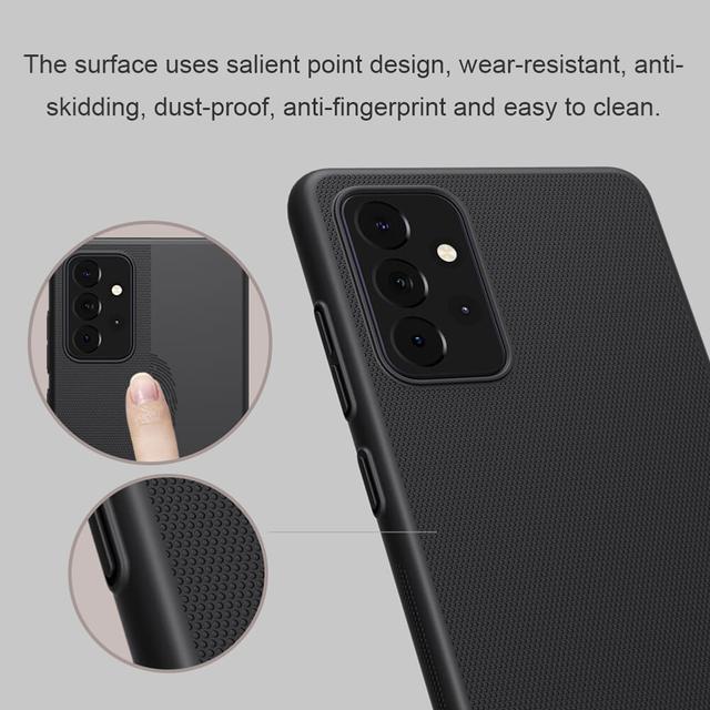 Nillkin Cover Compatible with Samsung Galaxy A72 5G Case Super Frosted Shield Hard Phone Cover [ Slim Fit ] [ Designed Case for Galaxy A72 5G ] - Black - Black - SW1hZ2U6MTIxNDUw