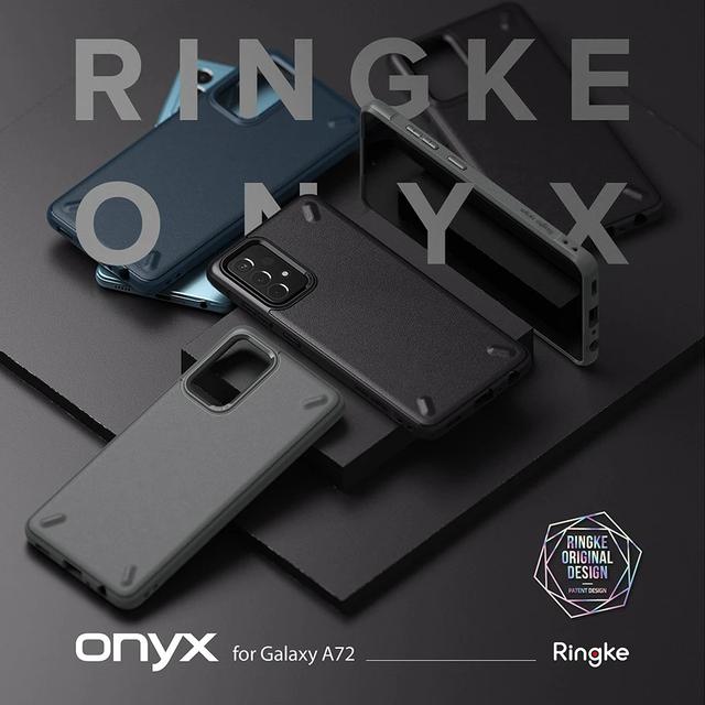 Ringke Onyx Cover Compatible with Samsung Galaxy A72 5G, Tough Rugged Durable Shockproof Flexible Premium TPU Protective Phone Back Case for Galaxy A72 5G - Grey - Dark Grey - SW1hZ2U6MTI4MjMz