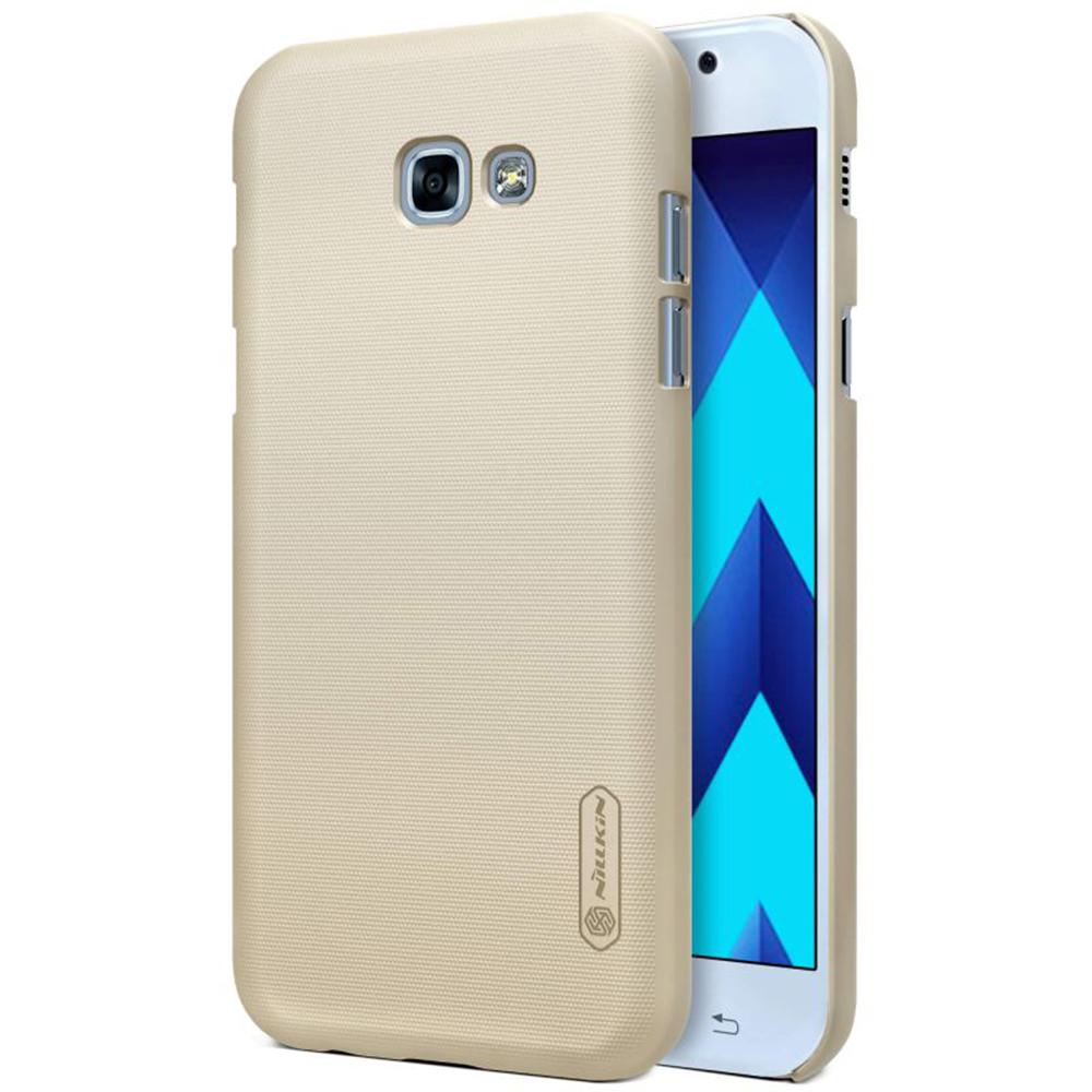كفر موبايل Nillkin Samsung Galaxy A7 (2017) Case Super Frosted Hard Shield Mobile Cover - Gold - Black