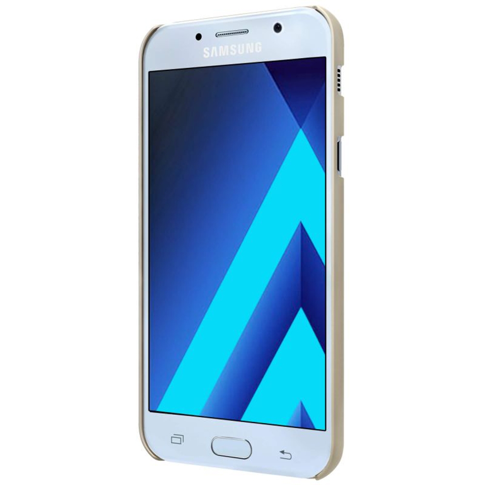 كفر موبايل Nillkin Samsung Galaxy A7 (2017) Case Super Frosted Hard Shield Mobile Cover - Gold - Black - 5}