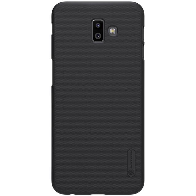 كفر موبايل  Nillkin Samsung Galaxy J6+ Mobile Cover Super Frosted Hard Phone Case with Stand - Black - SW1hZ2U6MTIyOTY5