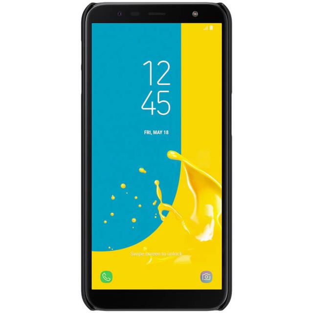 كفر موبايل  Nillkin Samsung Galaxy J6+ Mobile Cover Super Frosted Hard Phone Case with Stand - Black - SW1hZ2U6MTIyOTcx