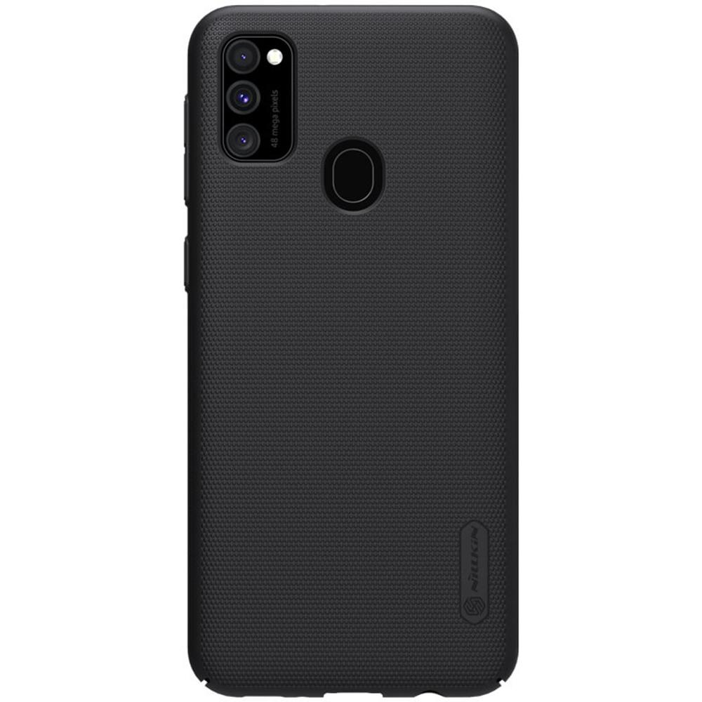 كفر موبايل Nillkin Galaxy M30S Case Mobile Cover Super Frosted Shield Hard Phone Cover with Stand [ Slim Fit ] - Black