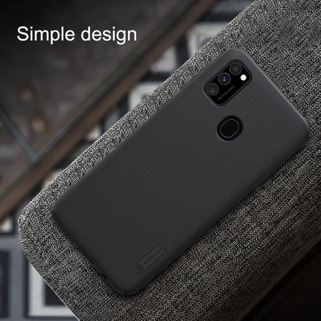 كفر موبايل Nillkin Galaxy M30S Case Mobile Cover Super Frosted Shield Hard Phone Cover with Stand [ Slim Fit ] - Black - SW1hZ2U6MTIzMDc1