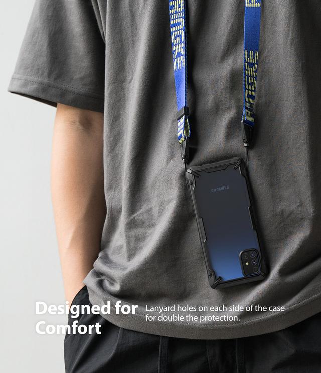 Ringke Case Compatible with Samsung Galaxy M51 Hard Fusion-X Ergonomic Transparent Shock Absorption TPU Bumper [ Designed Case for Galaxy M51 ] - Black - Black - SW1hZ2U6MTI5OTg3