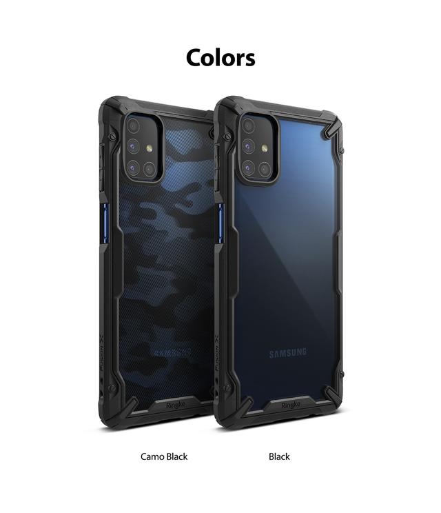 Ringke Case Compatible with Samsung Galaxy M51 Hard Fusion-X Ergonomic Transparent Shock Absorption TPU Bumper [ Designed Case for Galaxy M51 ] - Black - Black - SW1hZ2U6MTI5OTk1