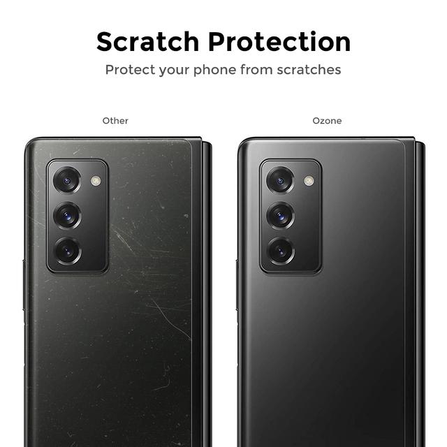 O Ozone Screen Protector for Samsung Galaxy Z Fold2 5G Full Coverage Soft TPU Protective PET Screen Guard Film Crystal HD [Designed For Galaxy Z Fold 2 ] - [Pack Of 2][Pack Of 2 Front/2 Back] - Clear - SW1hZ2U6MTI0NDI3