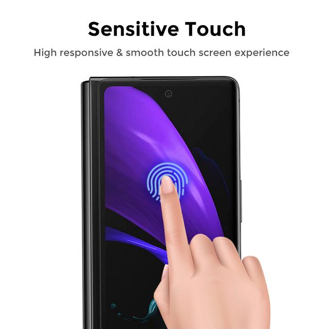 O Ozone Screen Protector for Samsung Galaxy Z Fold2 5G Full Coverage Soft TPU Protective PET Screen Guard Film Crystal HD [Designed For Galaxy Z Fold 2 ] - [Pack Of 2][Pack Of 2 Front/2 Back] - Clear - SW1hZ2U6MTI0NDI5