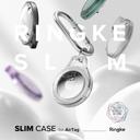 Ringke Rinkge Slim Case Compatible with Apple Airtag Cover Transparent Lightweight With Carabiner Keychain for keys, Accessories, Earbuds, Pet Collars - Clear - Clear - SW1hZ2U6MTI3MTE4