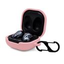 O Ozone Silicone Case Compatible for Galaxy Buds Live Shockproof Cover Soft Flexible with Keychain Carabiner [Compatible with Wireless Charging] [Perfect Fit Samsung Galaxy Buds Live Case] - Pink - Pink - SW1hZ2U6MTI0MDc5
