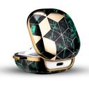 O Ozone Case for Galaxy Buds Pro Designer Stylish Premium Cover [ Compatible for Buds Live ] with Keychain Hook [Front LED Visible] Smooth Gloss Finish Edition - Green, Gold - Green, Gold - SW1hZ2U6MTIzNjE4