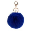 O Ozone Fur Keychain Pompoms Soft Fluffy Keyring for Handbags, Purse [Compatible for Buds Live Cases, Airpod Cases] - Dark Blue - Dark Blue - SW1hZ2U6MTIzNTc1