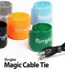 Ringke Magic Cable Tie Unicolor Reusable Hook and Loop Strap Organizer for Fastening Cable Cords and Wires [ Pack of 10 Assorted Colors ] - Multicolor - SW1hZ2U6MTI3MTk5
