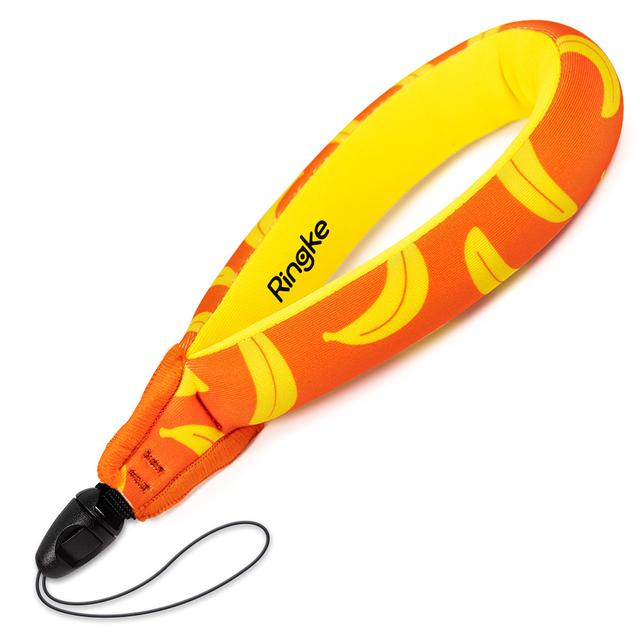 Ringke Waterproof Float Strap, Underwater Floating Strap, Wristband, Hand Grip, Lanyard for Camera, iPhone, Nikon, Canon, Keys and Sunglasses - Banana Design - Multicolor - SW1hZ2U6MTI5ODE1