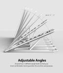 Ringke Outstanding Universal Tablet Stand Spring-Action Kickstand Multi Angle Adhesive Attachment for iPad Tablets, E-Reader, and More - Light Grey - Light Grey - SW1hZ2U6MTI4NDgy