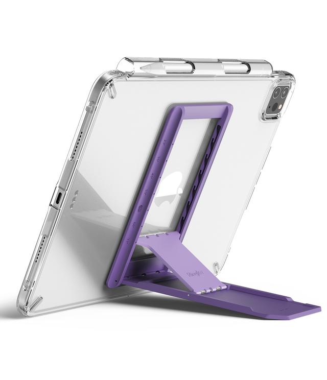 Ringke Outstanding Universal Tablet Stand Spring-Action Kickstand Multi Angle Adhesive Attachment for iPad Tablets, E-Reader, and More - Deep Purple - Deep Purple - SW1hZ2U6MTI4NTE3