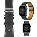 O Ozone Leather Strap Compatible with Apple Watch 40mm / 38mm Replacement Watch Band Quick Release Buckle Wristband [Designed for Series 5 / Series 4 / 3 / 2 / 1 ] - Black - Black - SW1hZ2U6MTI1MDg3