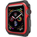 O Ozone Rugged Armor Design Case Compatible with Apple Watch 40mm Series 6 / Series 5 / Series 4 / Watch SE Shell Cover Shock-Proof Full Protective Hard Silicone Rubber Cover - Black, Red - Black, Red - SW1hZ2U6MTI1Mzg4