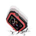 O Ozone Rugged Armor Design Case Compatible with Apple Watch 40mm Series 6 / Series 5 / Series 4 / Watch SE Shell Cover Shock-Proof Full Protective Hard Silicone Rubber Cover - Black, Red - Black, Red - SW1hZ2U6MTI1Mzkw