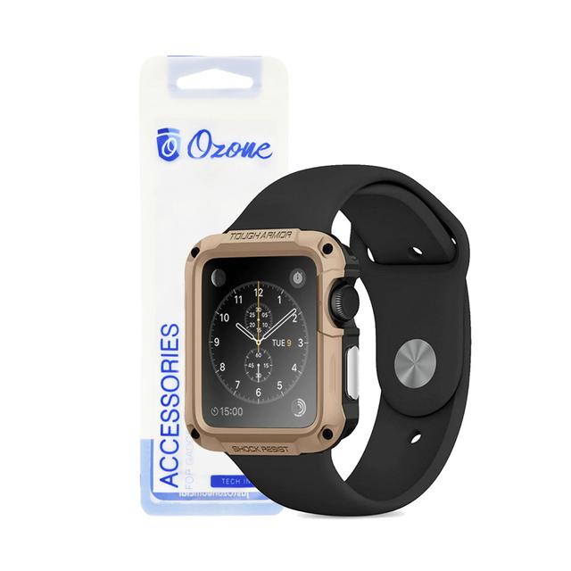 O Ozone Shock-Proof Design Case Compatible with Apple Watch 40mm Series 6 / Series 5 / Series 4 / Watch SE Shell Cover Full Protective Hard PC with TPU Cover - Gold - Gold - SW1hZ2U6MTIzNTYx