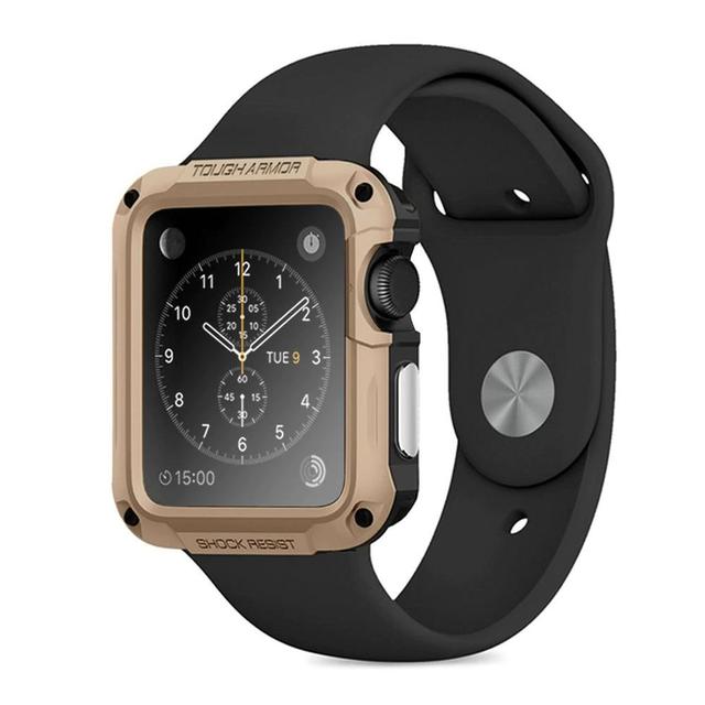 O Ozone Shock-Proof Design Case Compatible with Apple Watch 40mm Series 6 / Series 5 / Series 4 / Watch SE Shell Cover Full Protective Hard PC with TPU Cover - Gold - Gold - SW1hZ2U6MTIzNTYz