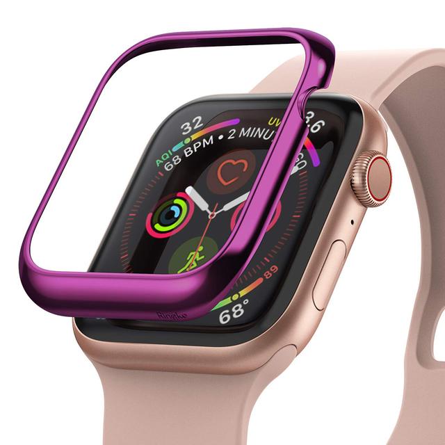 Ringke Bezel Styling for Apple Watch 4 40mm Case (2018), Bezel for Apple Watch 5 40mm Case (2019) Cover Adhesive Accessory - Glossy Purple - Purple - SW1hZ2U6MTMxMDYx