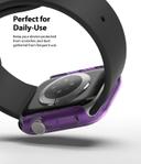 Ringke Slim Case Compatible with Apple Watch 40mm Series 6 / Series 5 / 4 / SE 40mm [2 Pack] PC Cover Durable Snap-On Installation Full Coverage Case - Clear, Purple - Clear, Purple - SW1hZ2U6MTI4MzUy