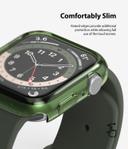 Ringke Slim Case Compatible with Apple Watch 40mm Series 6 / Series 5 / 4 / SE 40mm [2 Pack] PC Cover Durable Snap-On Installation Full Coverage Case - Clear, Olive Green - Clear, Olive Green - SW1hZ2U6MTI4Mzgy