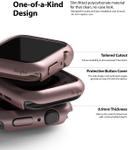 Ringke Slim Case Compatible with Apple Watch 40mm Series 6 / Series 5 / 4 / SE 40mm [2 Pack] PC Cover Durable Snap-On Installation Full Coverage Case - Clear, Rose Gold - Clear, Rose Gold - SW1hZ2U6MTI3NDQz