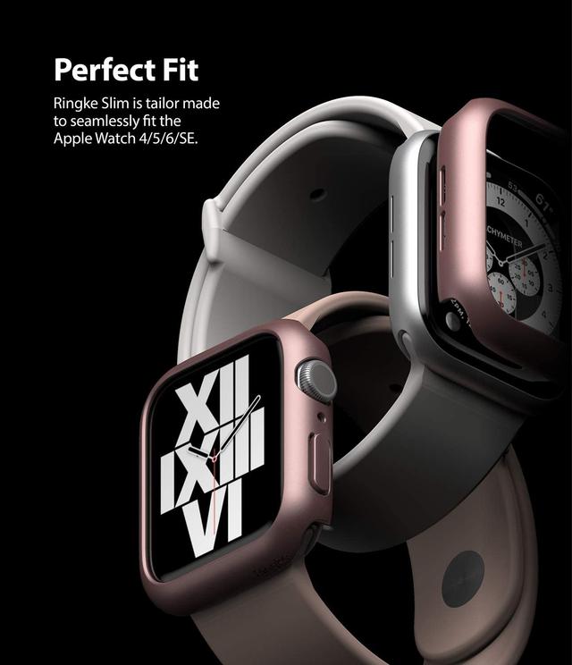 هيكل ساعة رقيق Ringke Slim Case Compatible with Apple Watch 40mm Series 6 / 5 / 4 / SE 40mm [2 Pack] PC Cover  Rose Gold - Clear - SW1hZ2U6MTI3NDQ3