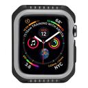 O Ozone Rugged Armor Design Case Compatible with Apple Watch 44mm Series 6 / Series 5 / Series 4 / Watch SE Shell Cover Shock-Proof Full Protective Hard Silicone Rubber Cover - Black, Grey - Black, Grey - SW1hZ2U6MTI0ODE3
