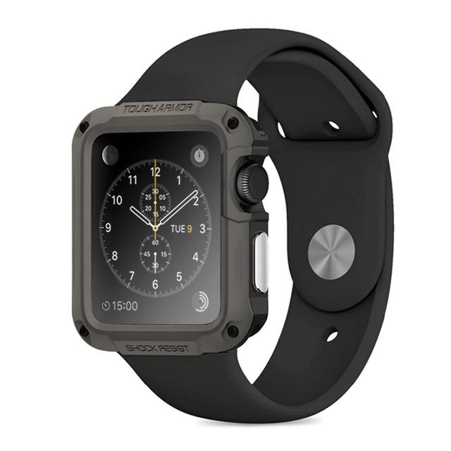 O Ozone Shock-Proof Design Case Compatible with Apple Watch 44mm Series 6 / Series 5 / Series 4 / Watch SE Shell Cover Full Protective Hard PC with TPU Cover - Black, Grey - Black, Grey - SW1hZ2U6MTI2NTAw