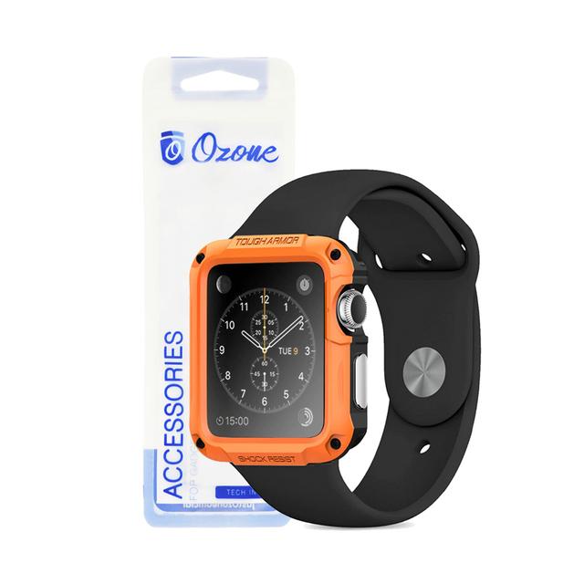 O Ozone Shock-Proof Design Case Compatible with Apple Watch 44mm Series 6 / Series 5 / Series 4 / Watch SE Shell Cover Full Protective Hard PC with TPU Cover - Orange - Orange - SW1hZ2U6MTI0NTIw