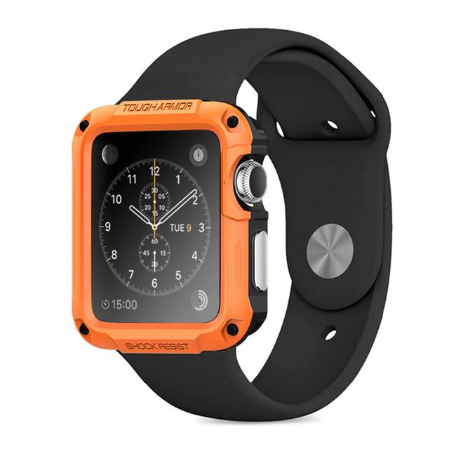 O Ozone Shock-Proof Design Case Compatible with Apple Watch 44mm Series 6 / Series 5 / Series 4 / Watch SE Shell Cover Full Protective Hard PC with TPU Cover - Orange - Orange - SW1hZ2U6MTI0NTIy
