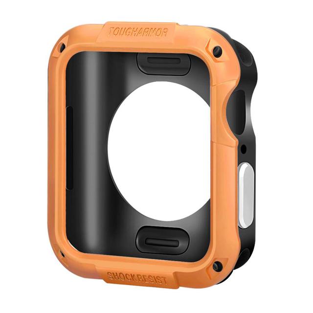 O Ozone Shock-Proof Design Case Compatible with Apple Watch 44mm Series 6 / Series 5 / Series 4 / Watch SE Shell Cover Full Protective Hard PC with TPU Cover - Orange - Orange - SW1hZ2U6MTI0NTI0