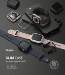 Ringke Slim Case Compatible with Apple Watch 44mm Series 6 / Series 5 / 4 / SE 44mm [2 Pack] PC Cover Durable Snap-On Installation Full Coverage Case - Clear, Black - Clear, Black - SW1hZ2U6MTI3NDU4