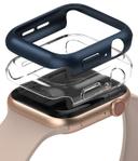 Ringke Slim Case Compatible with Apple Watch 44mm Series 6 / Series 5 / 4 / SE 44mm [2 Pack] PC Cover Durable Snap-On Installation Full Coverage Case - Clear, Blue - Clear, Blue - SW1hZ2U6MTMwODAy