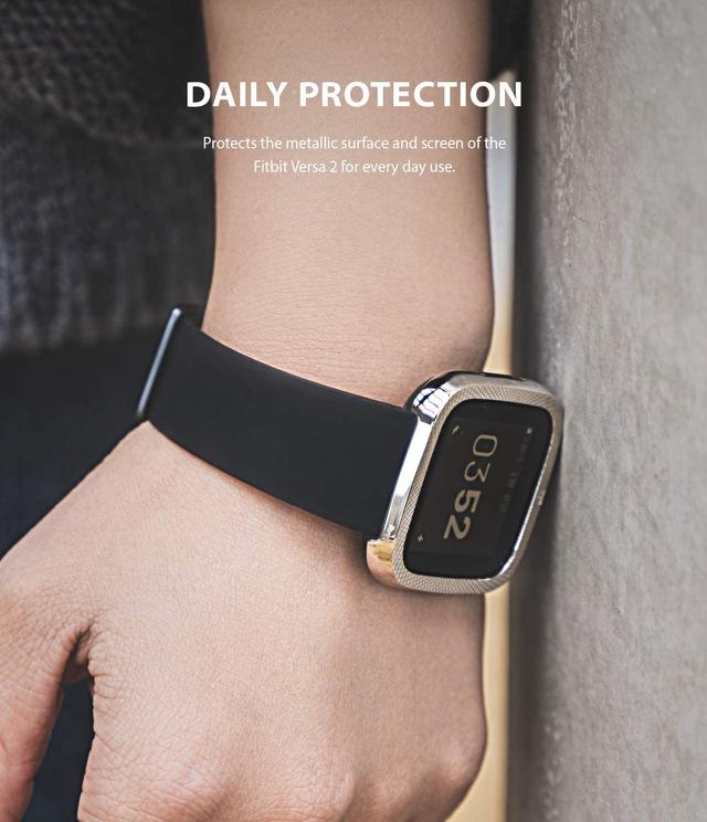 إطار حماية للساعة الذكية Ringke  Frame Protector Fitbit Versa 2 - Silver - SW1hZ2U6MTI3OTYw
