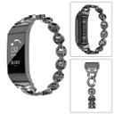 O Ozone Replacement Band for Fitbit Charge 3 Strap Stainless Steel Rhinestone Bracelet Adjustable Wristband Circle Design Clasp Replacement Wrist Watch Band - Black - Black - SW1hZ2U6MTI2NDUw