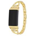 O Ozone Replacement Band For Fitbit Charge 3 Strap Stainless Steel Rhinestone Bracelet Adjustable Wristband Fold-Over Clasp Replacement Wrist Watch Band - Gold - Gold - SW1hZ2U6MTI1MzQ1