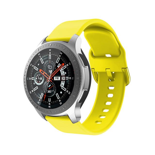 O Ozone Silicone Strap Compatible with Samsung Galaxy Watch 3 41mm / Active 2 / Galaxy Watch 42mm / Huawei Watch GT 2 42mm Adjustable Soft Replacement Band For Men & Women - Yello - Yellow - SW1hZ2U6MTI2NTE4